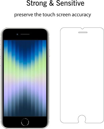 Ailun Privacy Screen Protector for iPhone SE 2020 2nd/2022 3rd Generation, iPhone 8 7 6 6s 3Pack Anti Spy Private Tempered Glass [Black] in Saudi Arabia