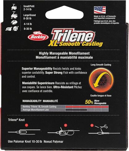 Berkley Trilene® XL®, Fluorescent Clear/Blue, 6lb | 2.7kg, 110yd | 100m Monofilament Fishing Line, Suitable for Freshwater Environments in Saudi Arabia
