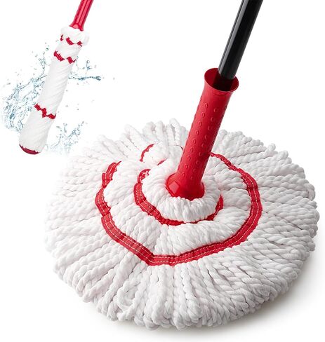 Self-Wringing Twist Mops for Floor Cleaning, Microfiber Floor mop with 57 " Long Handle, Easy Wringing Mop for Hardwood Commercial Household Clean in Saudi Arabia