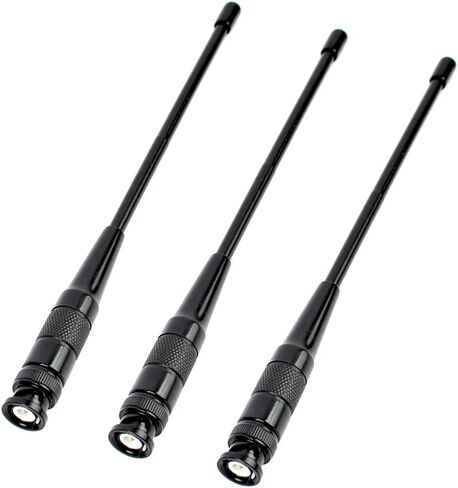 HYS BNC HT Antenna, 144/440 MHz Dual-Band High Gain Handheld Antenna for ICOM IC-V9 Motorola HT440 CP500 Uniden Bearcat Whistler VHF/UHF Ham Radio (Pack of 2) in Kuwait