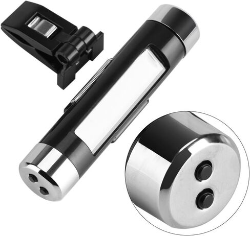 LCD Display Digital Clip on Car Clock Thermometer Temperature Meter Gauge Automotive Mini Clock Monitor with Backlight for Truck Car(Blue Backlight) in Kuwait