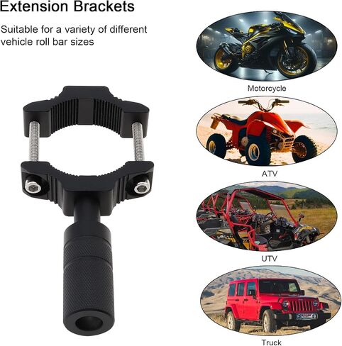 Multifunctional Light Mount Bracket for Motorcycle Scooter ATV UTV Installing Spotlights Running Lights, Bumper Fork Headlight Expansion Bracket (2, 18MM-30MM) in Saudi Arabia