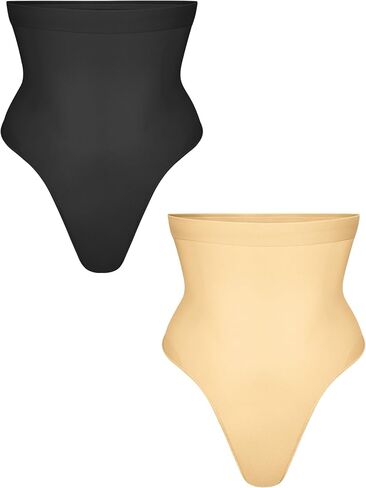 Shapewear Tummy Control Thong for Women High Waisted Seamless Shaping Panties Body Shaper Underwear Shorts in Saudi Arabia