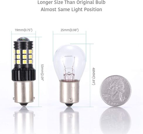LUYED 2 قطعة 7443 3030 31-smd LED لمبات، زينون أبيض، 12 فولت - 24 فولت، يناسب 7440A 7440NA 7440 7440SV 7443NA 7441 7443 7443R WY21W W21/5W W21W، سهل التركيب in Kuwait