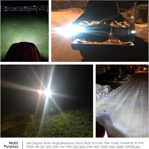 LUYED 2 قطعة 7443 3030 31-smd LED لمبات، زينون أبيض، 12 فولت - 24 فولت، يناسب 7440A 7440NA 7440 7440SV 7443NA 7441 7443 7443R WY21W W21/5W W21W، سهل التركيب in Kuwait