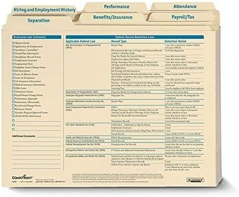 Hiring/Employment Folder | 11.75" x 9.5" | HR and Employee Management | 25-Pack in Kuwait