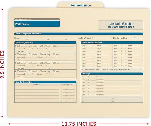 Hiring/Employment Folder | 11.75" x 9.5" | HR and Employee Management | 25-Pack in Kuwait