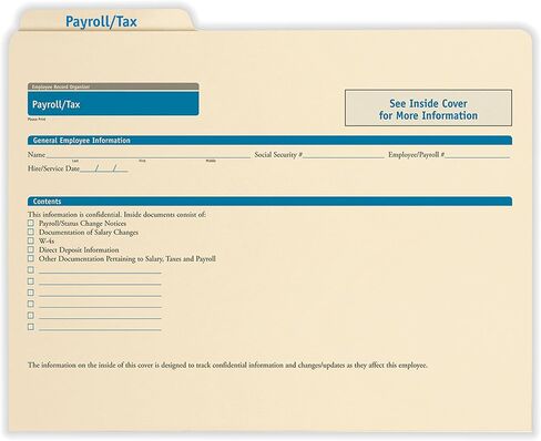 Hiring/Employment Folder | 11.75" x 9.5" | HR and Employee Management | 25-Pack in Kuwait