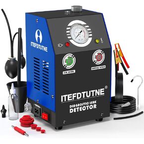 Automotive Smoke Machine Built-in Air Pump and Pressure Gauge, Evap Smoke Machine Leak Tester,19-23 PSI Dual Mode Auto Fuel Pipe System Leak Detector for EVAP, Vacuum, Fuel and Leak Testing