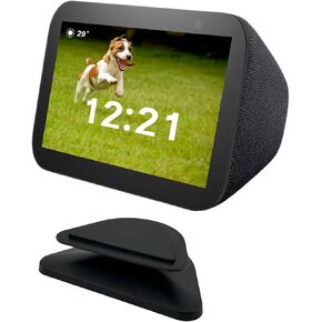 Sintron Smart Display Stand for Echo Show 5 & 8 (1st Gen and 2nd Gen) Adjustable Magnetic Stand Mount Compatible for Echo Show 5 & 8 with 360 Degree Rotation Tilt Function and Anti-Slip Base (Black)