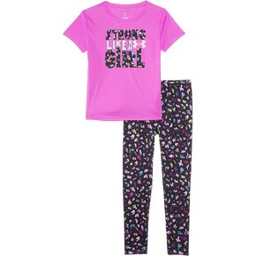 Under Armour girls Printed Short Sleeve Legging Set (Little Kids)