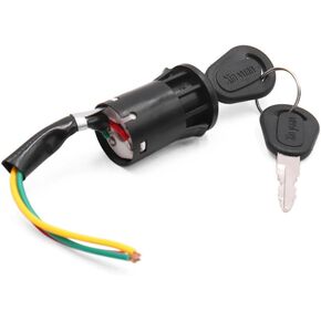 uxcell Black 3-Wire Motorcycle Scooter Security Ignition Switch Lock w 2 Keys