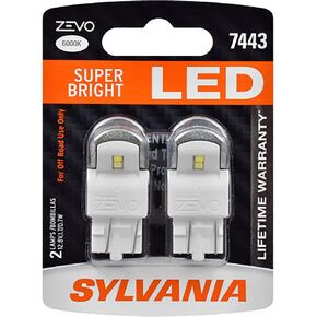 SYLVANIA - 7443 T20 ZEVO LED White Bulb - Bright LED Bulb, Ideal for Daytime Running Lights (DRL) and Back-Up/Reverse Lights (Contains 2 Bulbs)