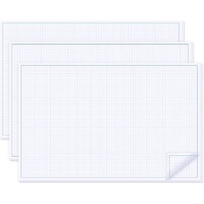 3 Pads 11X17 Inches Graph Paper, Large Grid Paper, Two Side Drafting Paper, Architect Graph Paper, Blueprint Paper(4 Squares Per Inch, 50 Sheets Each Pad)