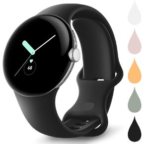 Band Compatible for Google Pixel Watch Band, Soft Silicone Sport Pixel Watch Bands for Women Men, Waterproof Lightweight Replacement Strap for Google Pixel Watch 2