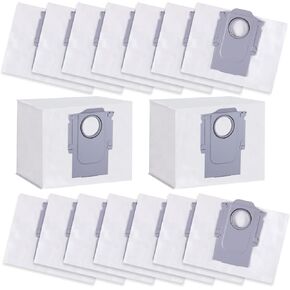 4 Pack Dust Bag Replacement for Roborock S8+/ S8 Pro Ultra/ S7 MaxV Ultra/ S7 Pro Ultra/ Q7+/ Q7 Max+/ Q8 Max+/ Q5 Pro+/ Q5+ Vacuum Self-Empty Dock, 3L Large Capacity Disposable Bag Accessories Set