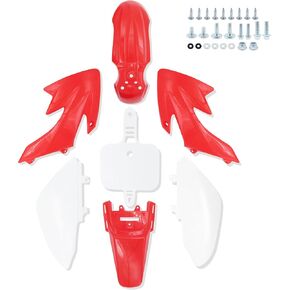 CRF50 Plastics Kit Pit Bike Parts Fairings Fenders for HONDA CRF 50 XR 50 XR50 SSR 110 SSR 125 and Kids Trail Dirt Bike 50cc-160cc (JM007-BLACK)