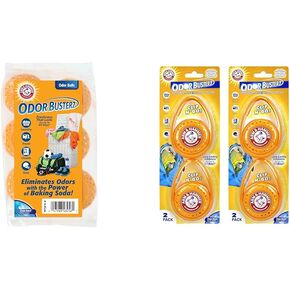 Arm & Hammer Odor Busterz Balls Deodorizer 6 Count and Clip N Go Deodorizer 4 Count