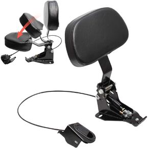 Adjustable Rider Backrest with Pad for Harley Touring Road King Street Glide FLHR FLHX 2009-2023 2022 2021