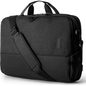 BAGSMART Laptop Bag, 15.6 Inch Laptop Case,Slim Computer Bag for Men Women,15 Inch Water-Repellent Messenger Shoulder Bag,Office Bag Work Bag,Laptop Briefcase for Business Office Travel,Black