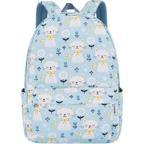 Backpack Cute Cat Backpacks for Girls Boys Teens Kids College Middle Elementary High School Student Bookbags Travel Waterproof Book Bag Laptop Back Pack
