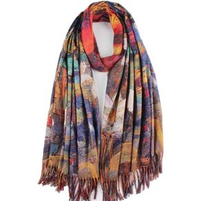 Umjetnost Soft Cashmere Feel Scarf For Women Winter Warm Scarves Large Shawl Wrap Monet Van Gogh Art Print