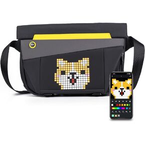 Divoom Sling Bag-V مع التحكم في التطبيق، حقيبة حبال LED للرجال، حقيبة كتف عصرية مضادة للماء من Pixel Art للهدايا، الحفلات، المهرجانات