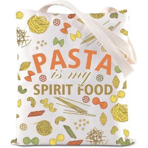 KUIYAI Pasta Lovers Tote Bag Spaghetti Food Gift Pasta Cuisine Food Theme Gift Italy Noodle Gift Pasta Is My Spirit Food Gift