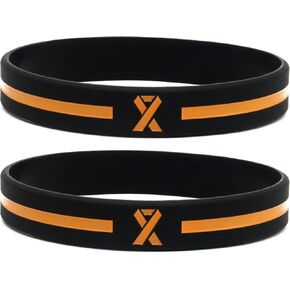 Orange Awareness Ribbon Wristbands (6-pack) - For Kidney Cancer Awareness, Skin Cancer, COPD, ADHD Awareness, Leukemia, Lupus, Racial Tolerance - Silicone Rubber Bracelets for Men Women in Kuwait