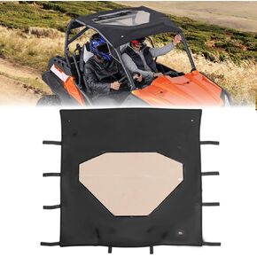 KEMIMOTO UTV Soft Roof Compatible with ZForce 500/800/1000, UV-Resistant UTV Rooftop with Brown Transparent Film Waterproof Oxford Cloth Roof Compatible with 2014-2022 CFMOTO ZForce 500/800 Trail