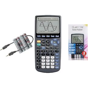 TI 83 Plus Graphing Calculator with Guerrilla Military Grade Screen Protector Set, Certified Reconditioned (New Model) in Saudi Arabia