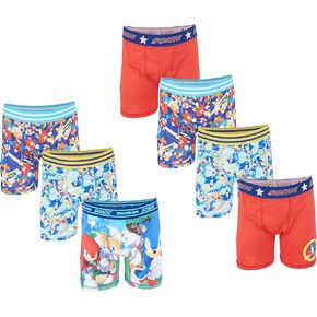 Sonic The Hedgehog Boys' Boxer Briefs Multipacks in Different Prints in Toddler and Big Kid Sizes 2/3t-12