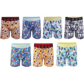 Nintendo Boys' Super Boxer Briefs with Mario, Luigi, Toad, Yoshi, Peach & Bowser, Size 2/3t-12