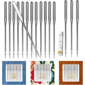 60PCS Heavy Duty Sewing Machine Needles - Sizes 90/14 100/16 110/18 Universal Sewing Machine Needle for Thick Fabric Including Canvas Leather Embroidery Jeans