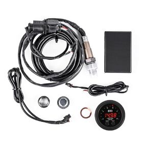 Universal Digital Wideband Air/Fuel Ratio AFR Gauge Kit - 2-1/16"(52mm) with Sensor and Controller Box-Wideband UEGO AFR O2 Oxygen Sensor Controller Gauge