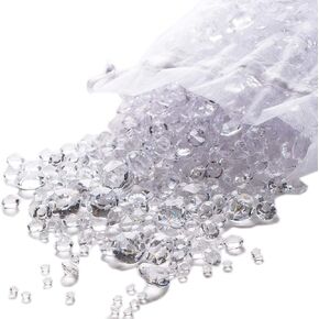 Luxury Clear Diamond Party & Wedding Decorations: Sparkling Acrylic Rhinestone Table Confetti Scatter Gems, Vase Filler & Centerpiece Party Decorations