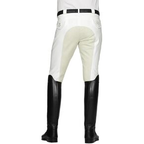 Kingsland Equestrian Dressage White Leather Full SEAT Breeches with Pleats