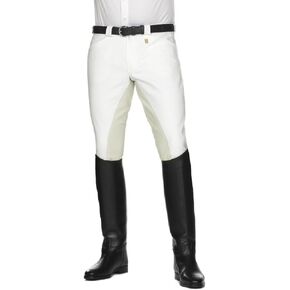 Kingsland Dressage Equestrian White Leather Full SEAT Breeches