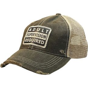 VINTAGE LIFE Distressed Baseball Caps Funny Trucker Hats with Sayings, Unisex (I Speak Fluent Sarcasm (Orange))