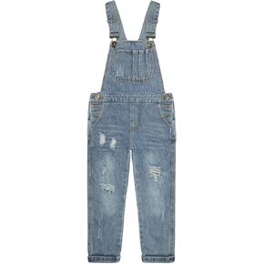 Kids Adjustable Strap Denim Overalls with Pockets,Boys Girls Bib Suspender Pants,Children Spring Jumpsuits