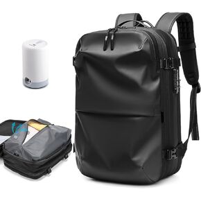 حقيبة ظهر Vacpack، حقيبة ظهر قابلة للتوسيع بسعة 16 جالون مع نظام ضغط محكم للسفر، حمل خلفي هوائي (أسود مع مضخة هواء) in Kuwait