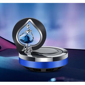 Rotating Car Air Freshener Solar Dancer Stocking Stuffers Elegant Ballet Car Perfume Aromatherapy Diffuser Car Interior Decoration Accessory Car Office Home Ornament Nice Gift (Purple)