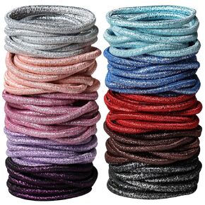 Multy-Colored Hair Ties for Thick Hair, 120 PCS Large Hair Elastics, No Damage Ponytail Holders for Women, Men and Girls