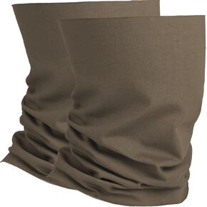 281Z Organic Cotton Breathable Summer Neck Gaiter for Men and Women - Face Scarf for Outdoor Activities (Olive Drab, Pack of 2)