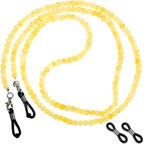 Stylish Eyeglass Chain, Healing Crystal Chains Beaded Sunglass Chain Women Eyewear Retainer Chain Around Neck Wear