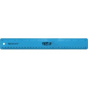 Westcott 12" Twist It Flexible Ruler, Assorted Colors