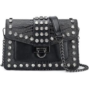 Crossbody Bags for Women, Crocodile Print Shoulder Bag Vegan Leather Trendy Purses HandBag with Chain Strap