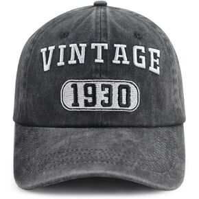 Vintage 1930 1931 1932 1933 1934 1935 1936 1937 1938 1939 Hat for Men Women, Funny Adjustable Cotton Birthday Baseball Cap