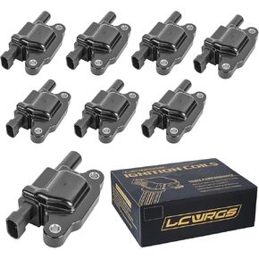 Set of of 8 Square Ignition Coil Pack Fits for 5.3 V8 2007 2008 2009 2010 2011 Chevy Silverado 1500 Avalanche Tahoe Suburban GMC Yukon Sierra Coils 5.3L Replaces# UF413 12570616