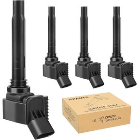 Ignition Coil Pack fit for L4 1.8 2.0 Turbo Audi A3 A4 A5 A6 A7 TT TTS Quattro Q3 Q5 Q7 S3, VW Beetle Golf GTI Jetta Passat Tiguan 1.8L 2.0L, 2015 2016 2017 2018 2019 2020 2021 2022, 06J905110G UF716